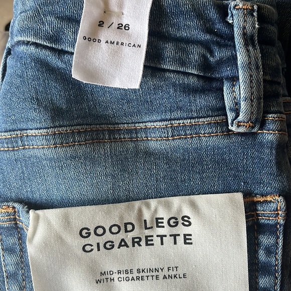 NWT Good American Good Legs Mid Rise Cigarette Jeans from Anthropologie - Picture 5 of 5